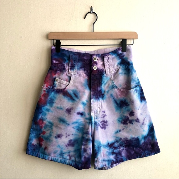 Vintage STEEL Jeans Tie Dye Shorts Size 3